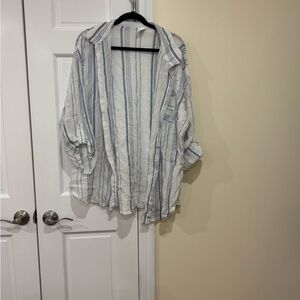 Striped Button-Up Shirt